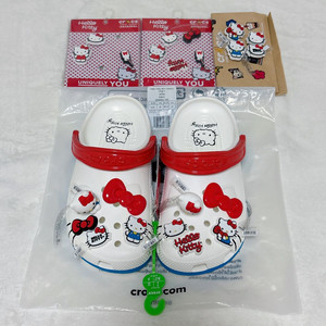 헬로키티 크록스 230 새상품 지비츠 일괄