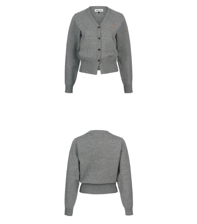 택달린새상품) 제너럴아이디어 에센셜 가디건 그레이m--1