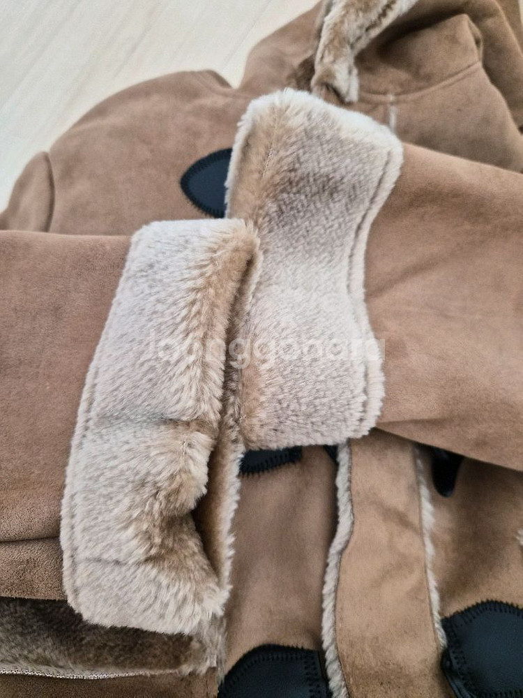 유아 떡볶이 코트 후드 무스탕 9호, 110--3