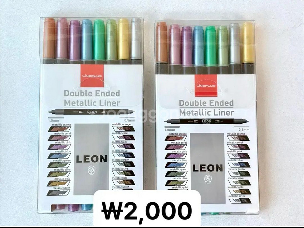 메탈릭 더블 라이너펜 세트 / 캘리그라피--0
