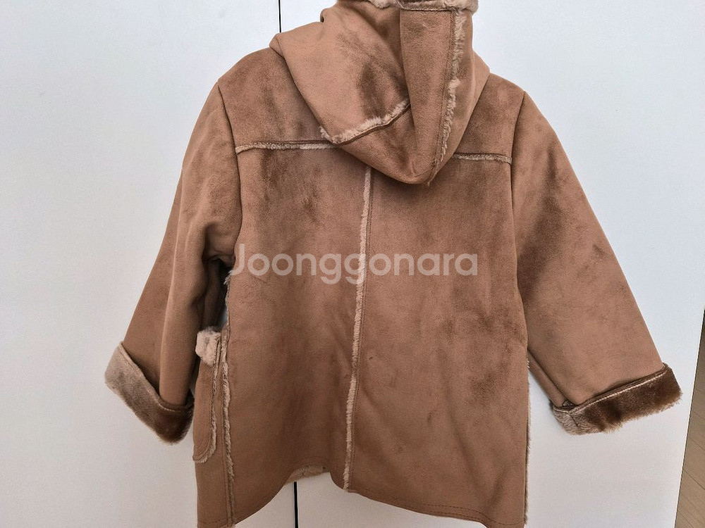 유아 떡볶이 코트 후드 무스탕 9호, 110--5