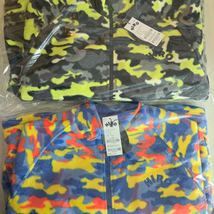 10%할인가)히로 윈터 패턴 플리스 집업 160 그레이 블루