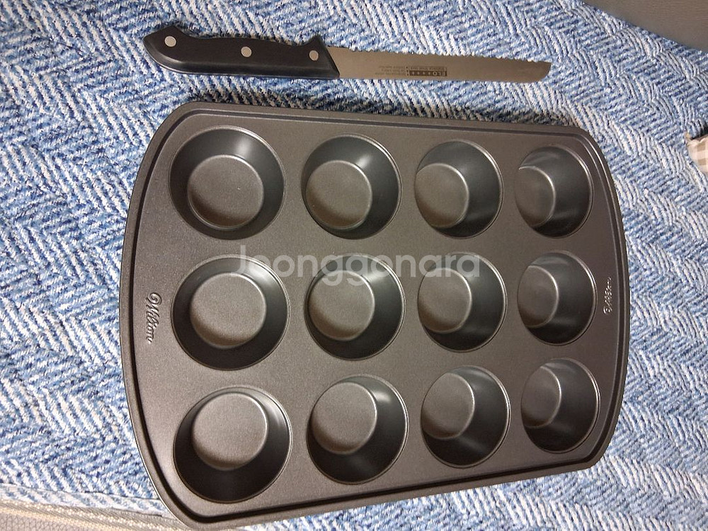 윌튼 12구 머핀팬. 빵칼--0
