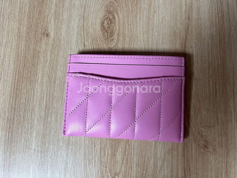 코치 퀼팅 카드지갑 핑크--1