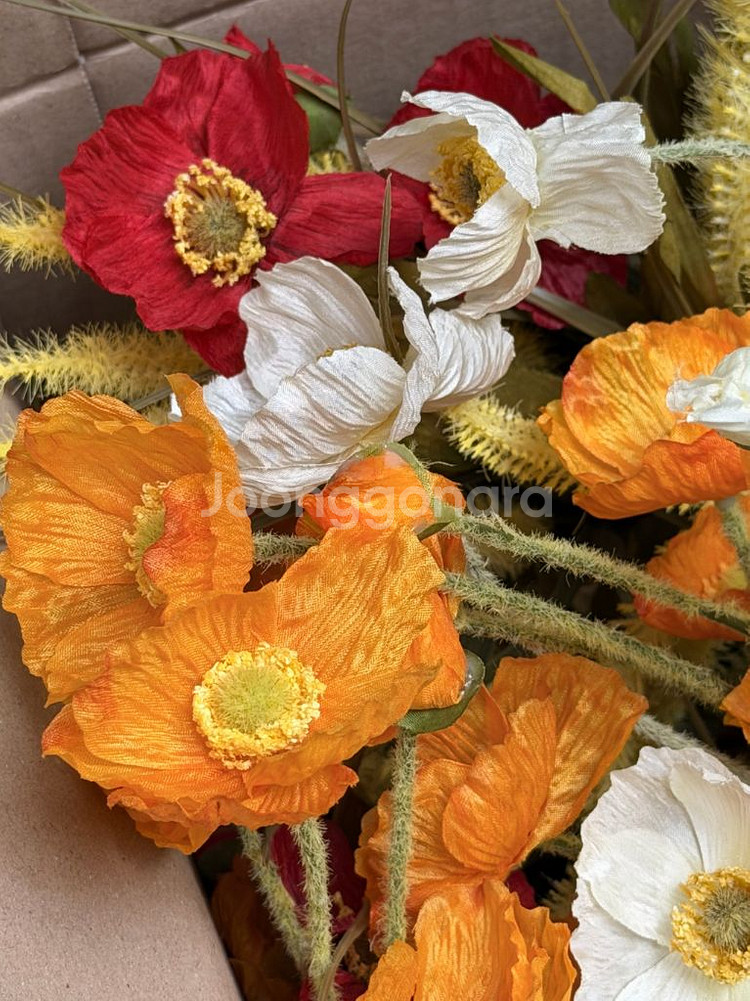 양귀비 조화 부쉬--1