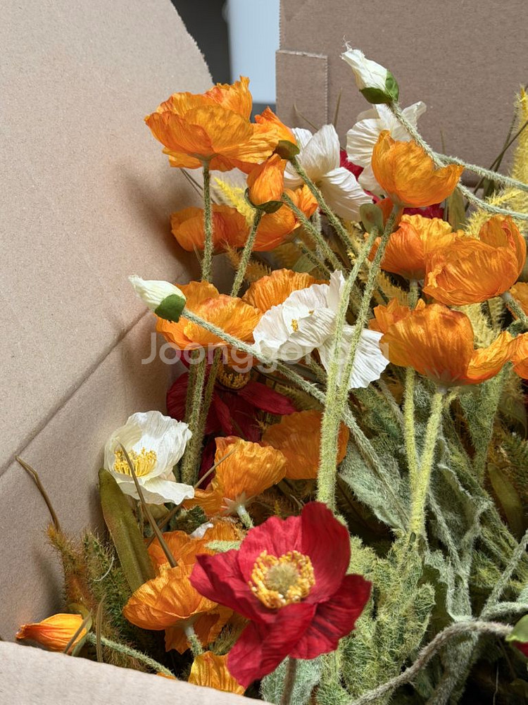 양귀비 조화 부쉬--2