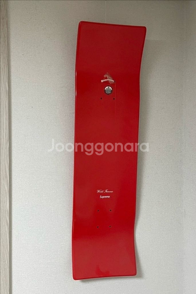 슈프림 언컷 박스로고 스케이트보드 덱 레드 - 22SS--1
