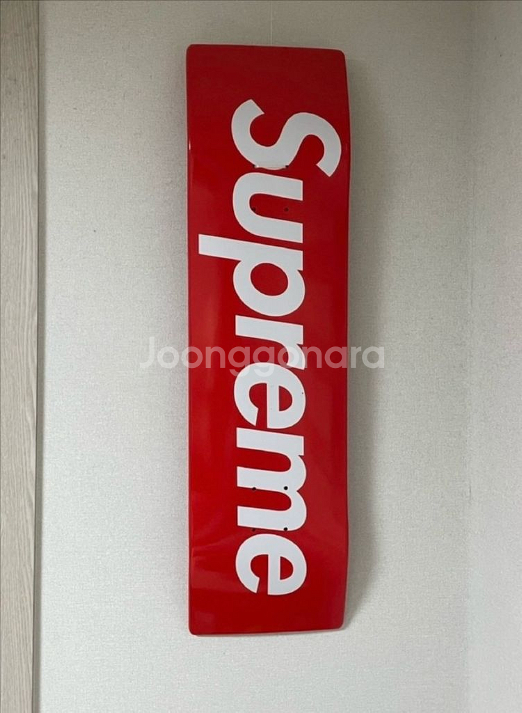 슈프림 언컷 박스로고 스케이트보드 덱 레드 - 22SS--0