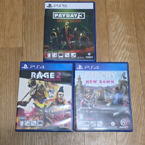 PS5/4게임 페이데이3/레이지2/파크라이 일괄 팝니다