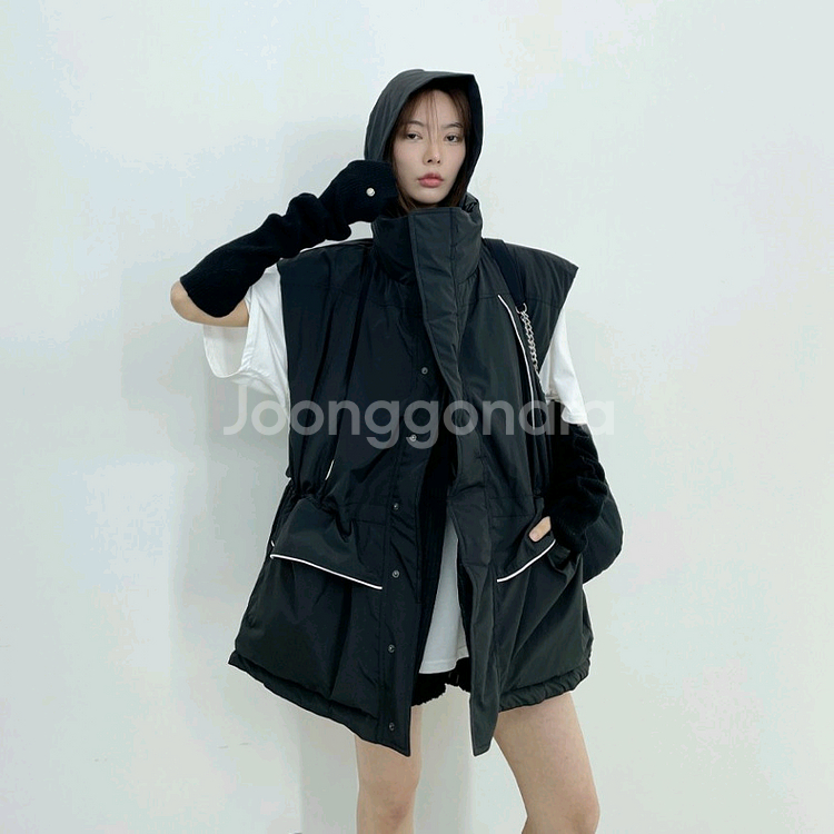 디투발렌 하프다운 베스트--1