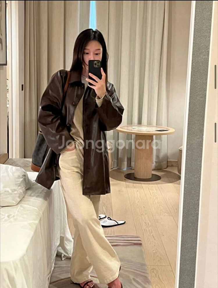 츄니토리 브라운 가죽자켓--0