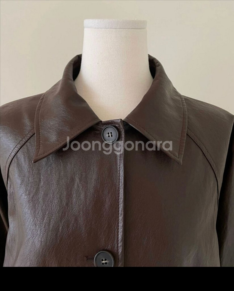 츄니토리 브라운 가죽자켓--1