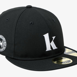 [새상품] 콤팩트 레코드 바 레트로 크라운 피티드캡 블랙