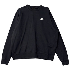 나이키 블랙 로고 스우시 맨투맨 XL