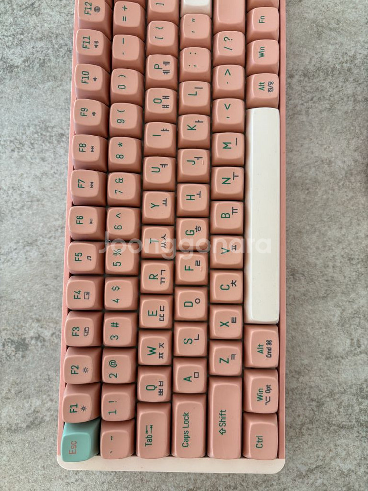 GDEVILE 핑크 무선 키보드 마우스 세트--1