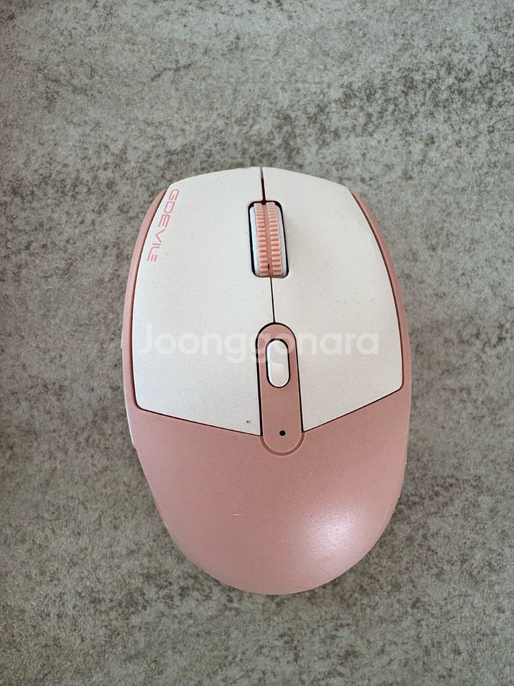 GDEVILE 핑크 무선 키보드 마우스 세트--2