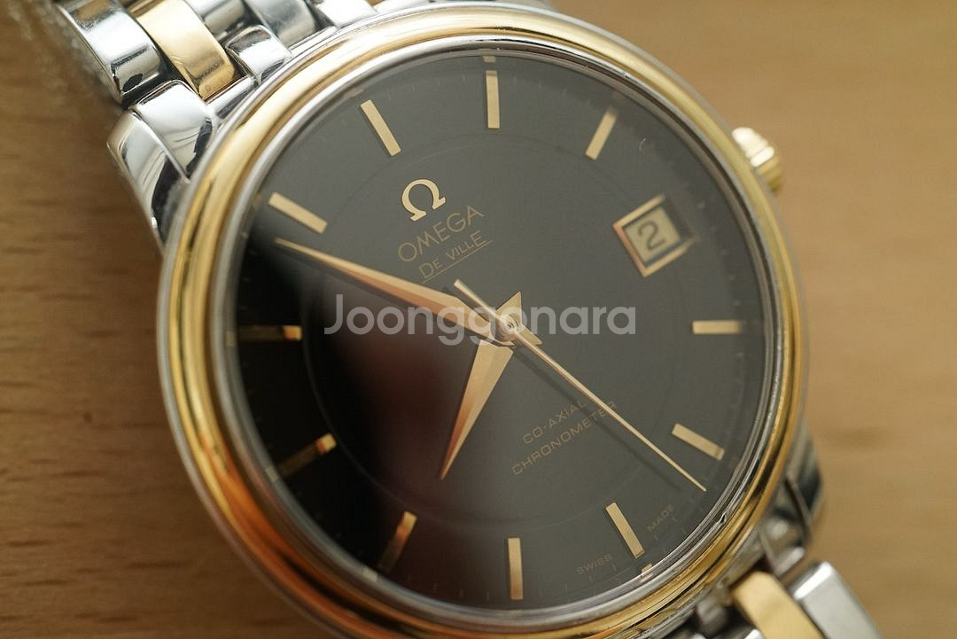 오메가 드빌 18k 콤비/모리스 라끄로와 문페이즈--0