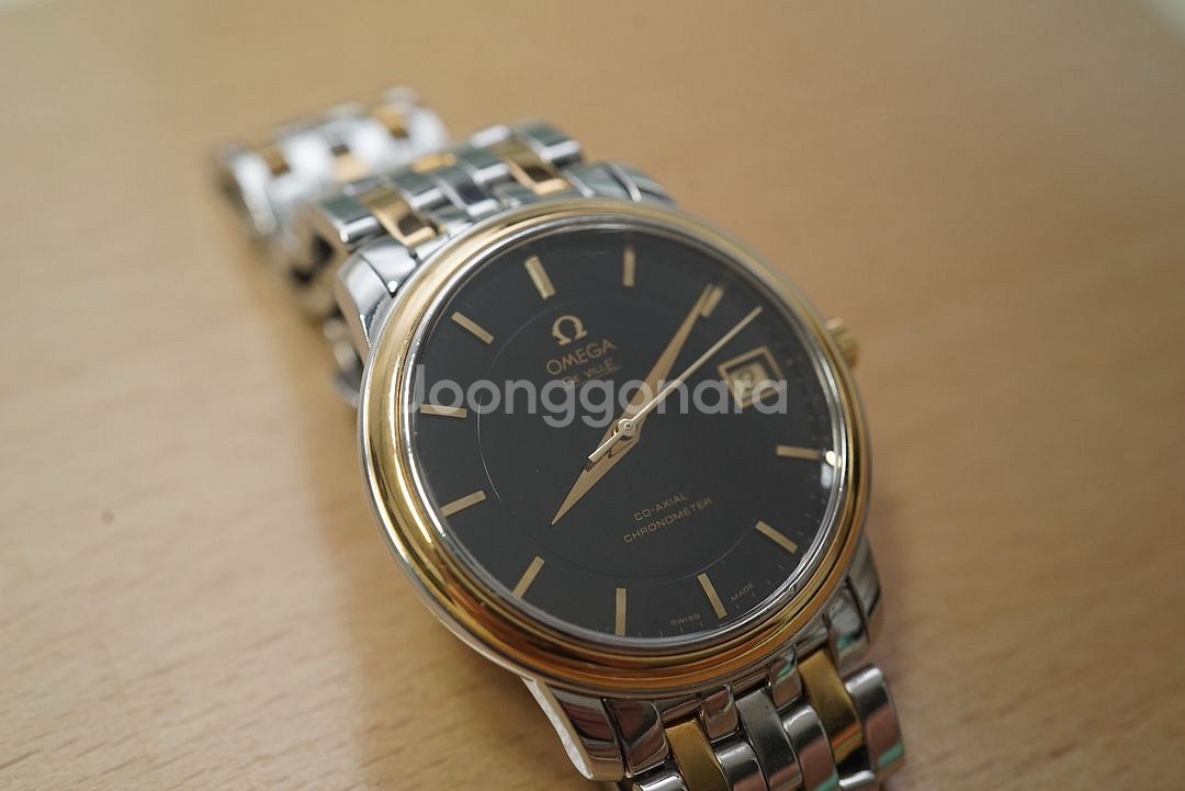 오메가 드빌 18k 콤비/모리스 라끄로와 문페이즈--1