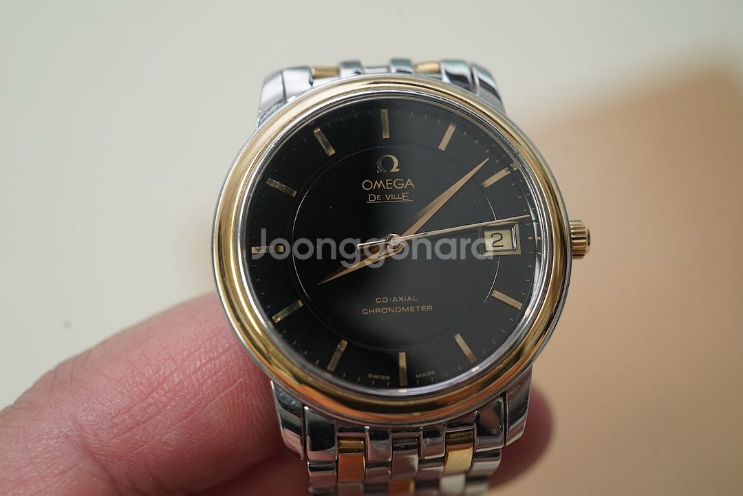 오메가 드빌 18k 콤비/모리스 라끄로와 문페이즈--4