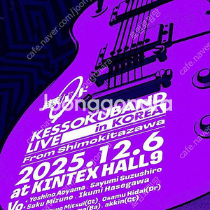 결속밴드 내한 콘서트 / B구역 1석 - 2연번