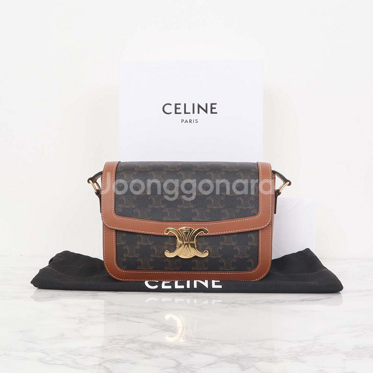 셀린느 트리오페 캔버스 미디움 숄더백 191242BZ4 04LU--0