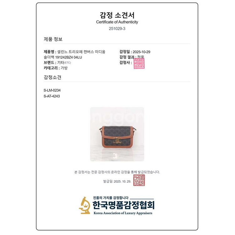 셀린느 트리오페 캔버스 미디움 숄더백 191242BZ4 04LU--8