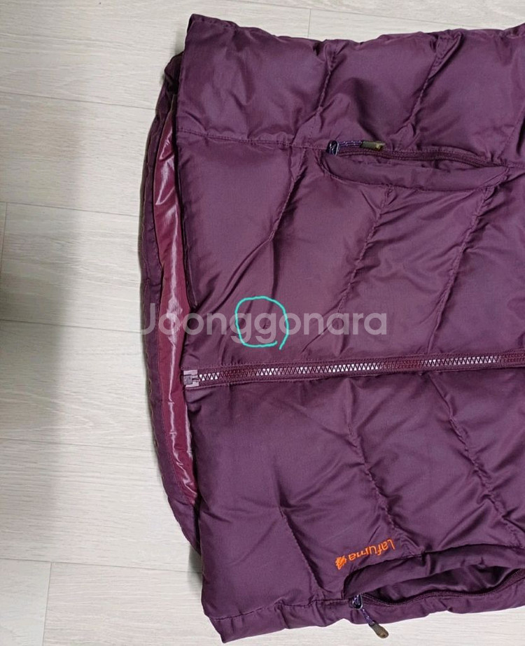 라푸마 여성 구스다운95 패딩 버건디--1