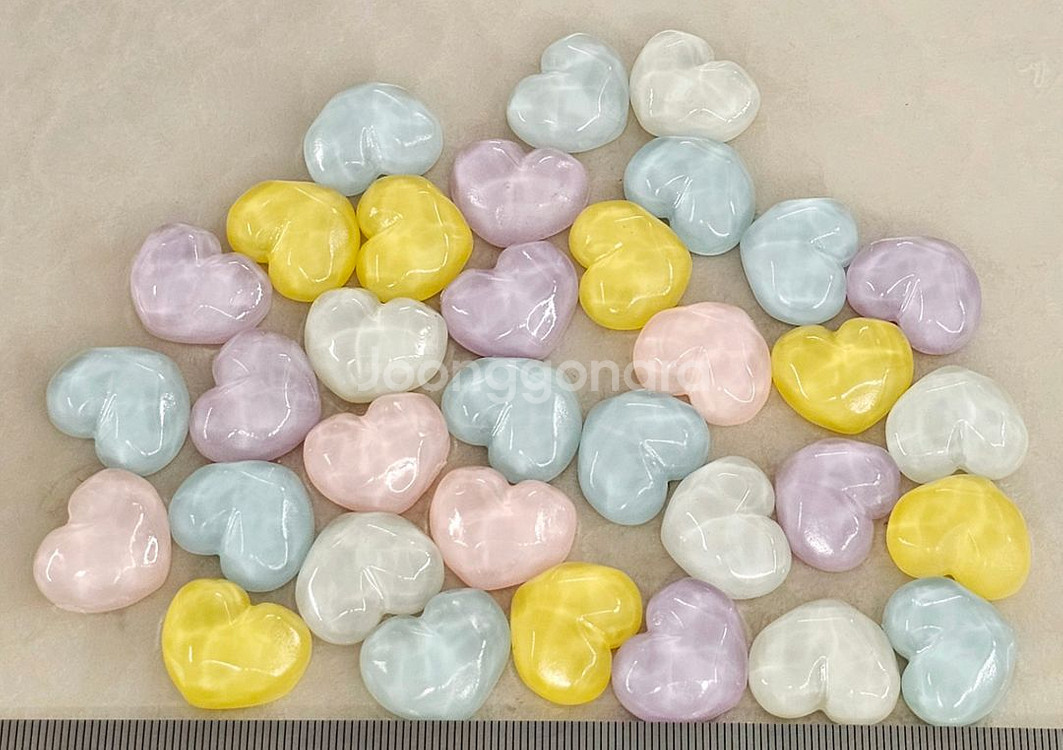 파츠 물결하트 5색 34개 일괄--0