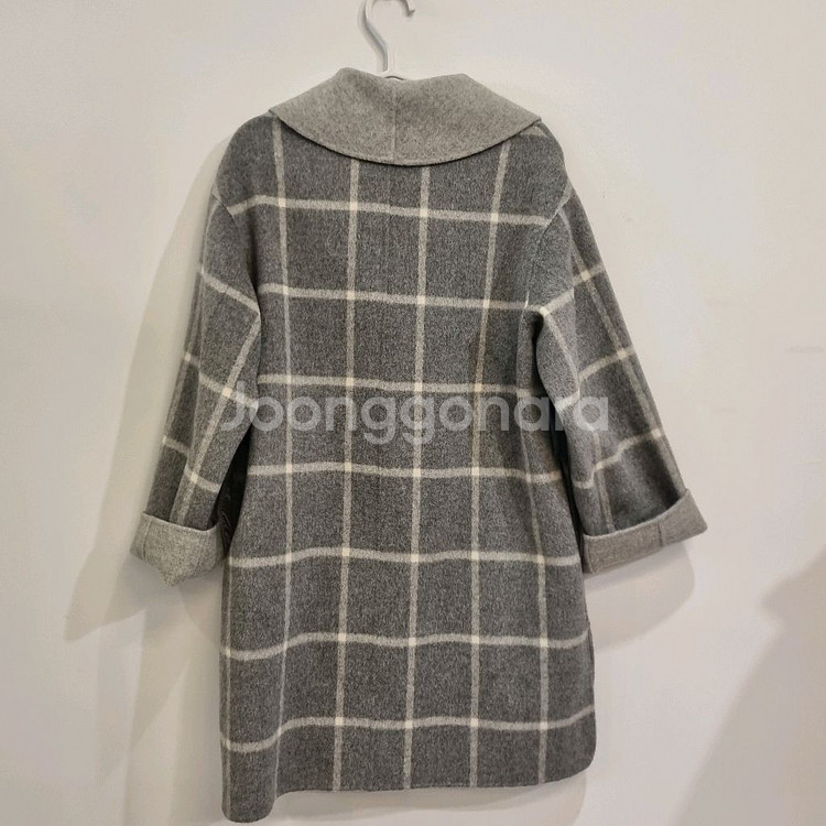 Theory 띠어리 숄 칼라 체크 코트 S--4