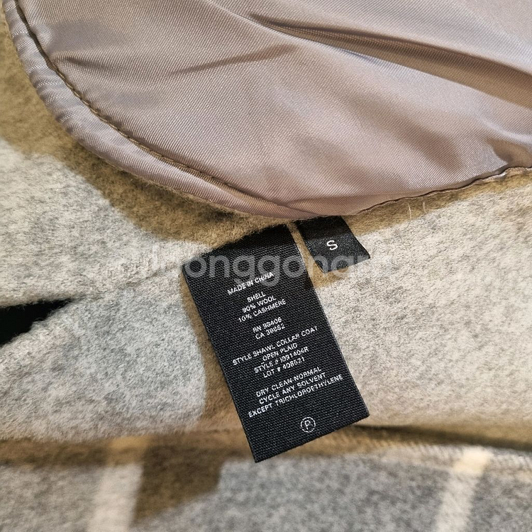 Theory 띠어리 숄 칼라 체크 코트 S--6