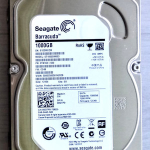 1TB 하드디스크(Seagate데스크탑HDD)(택포)