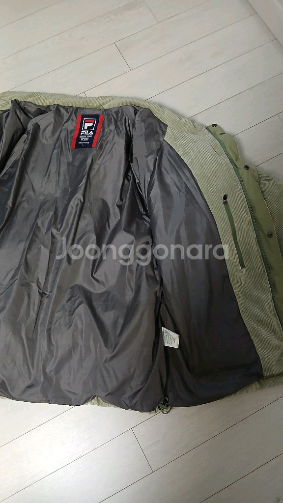 FILA 코듀로이 다운 패딩 자켓(새상품급)--6