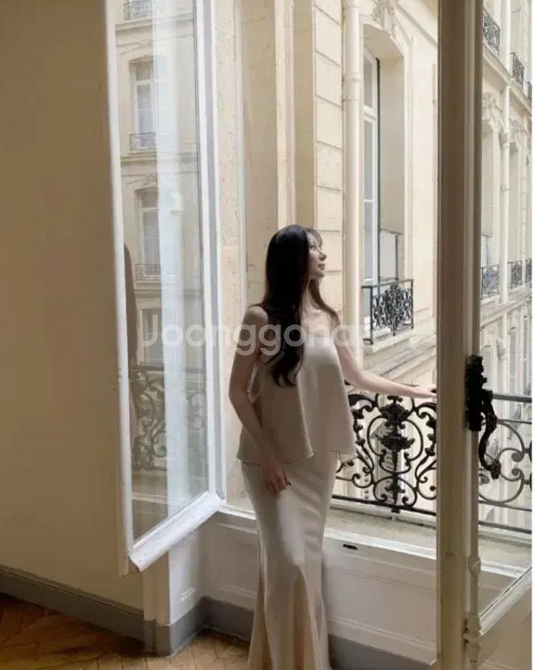 에바빈 우아실크 셋업 펄크림 s--0