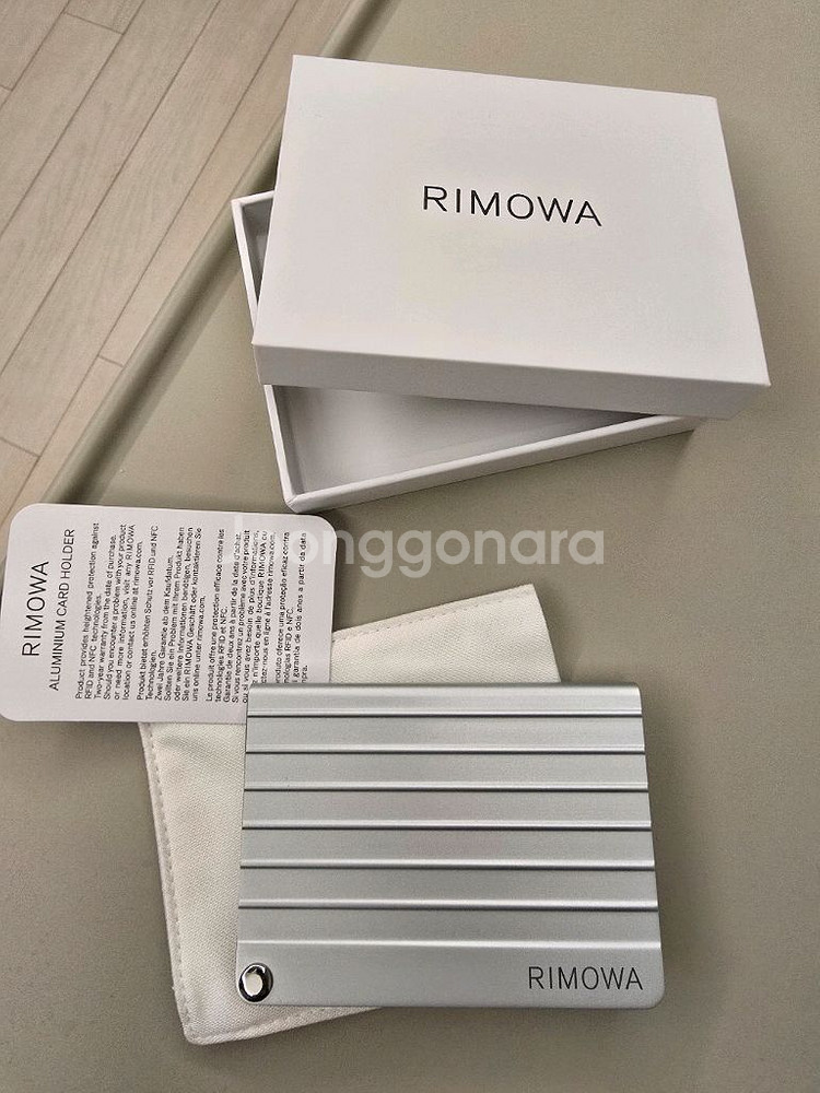 리모와 알루미늄 카드홀더 실버 새제품--0