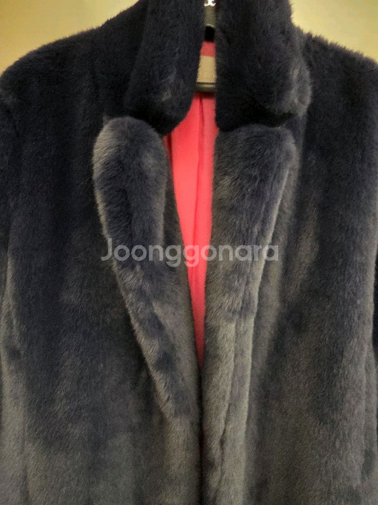 페이크퍼 코트 네이비--2