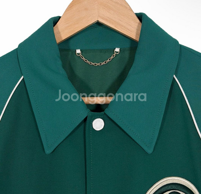 [52] 루이비통 비통 플라워 바시티 코치 자켓 그린--5