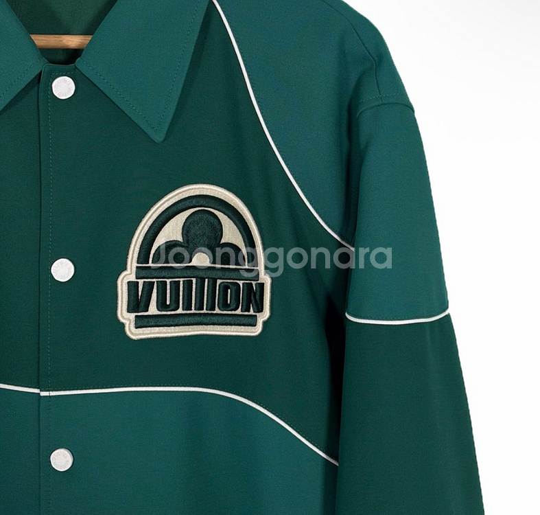 [52] 루이비통 비통 플라워 바시티 코치 자켓 그린--4