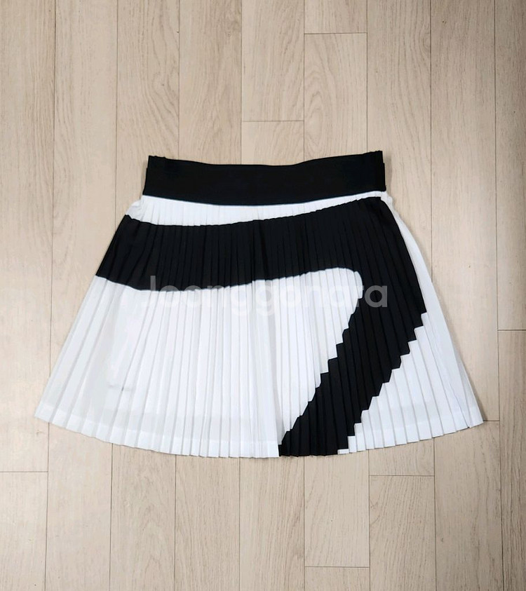 테일러메이드 허리 밴드 배색 플리츠 큐롯 스커트 67--0