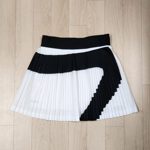 테일러메이드 허리 밴드 배색 플리츠 큐롯 스커트 67