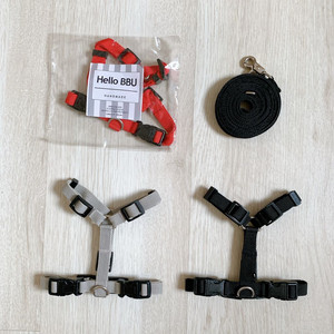 헬로우뿌 H형 강아지 하네스 S 리드줄