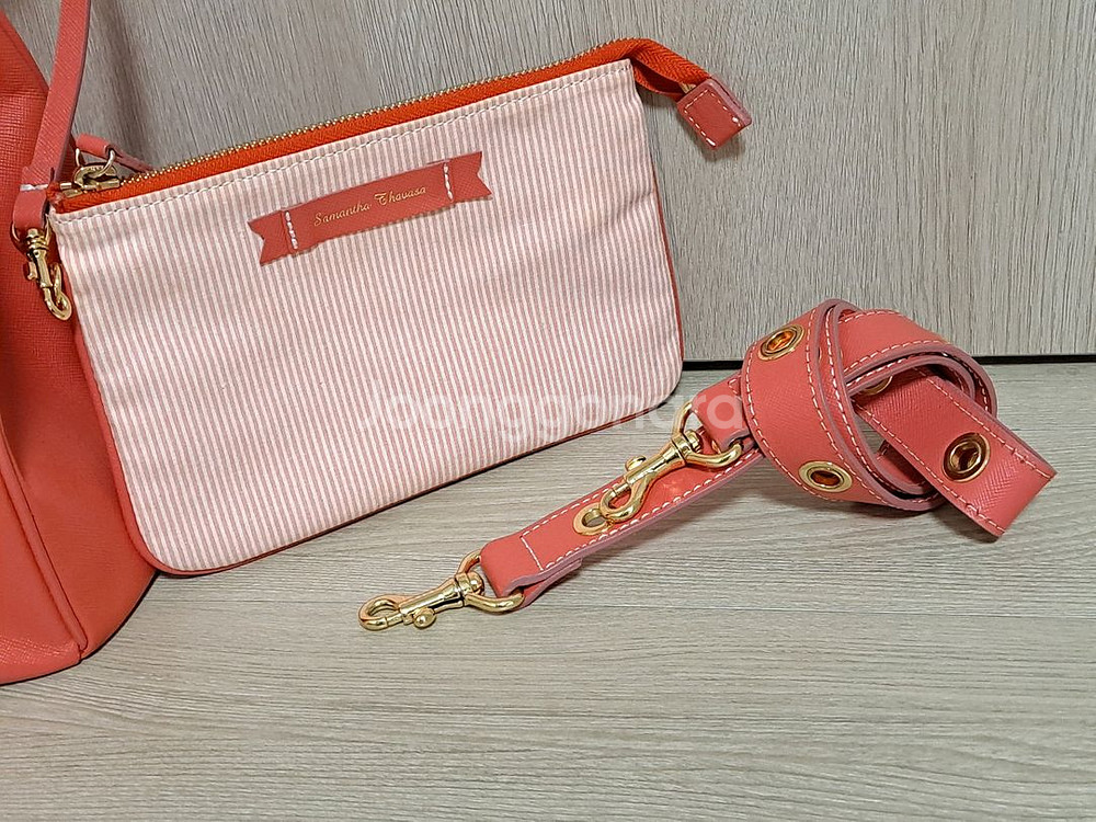 사만다타바사 콜드웰 코랄핑크 숄더백 토트백--7