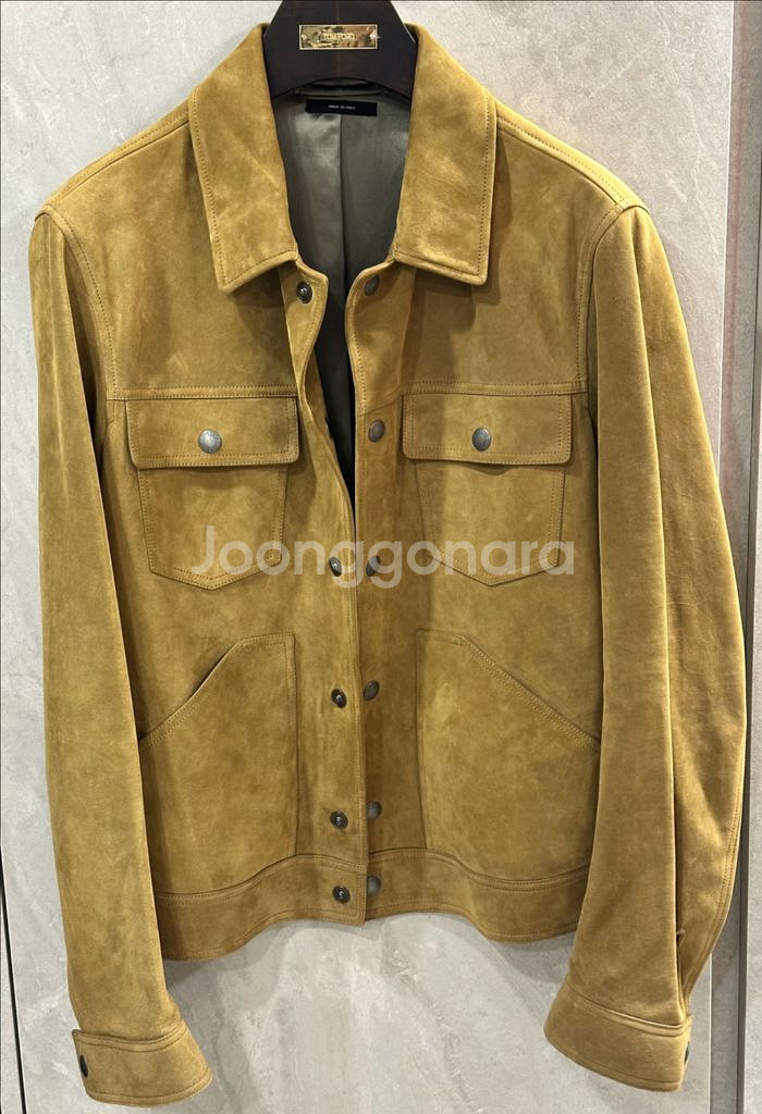 새상품 톰포드 스웨이드 자켓 TFL754 52사이즈--0