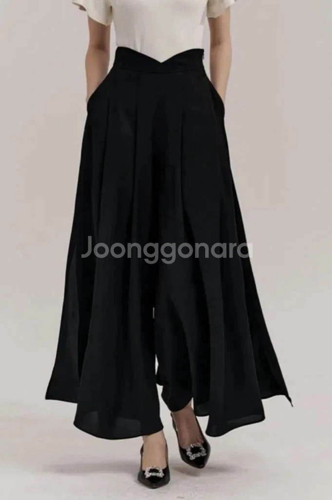 그레이스유 레이 팬츠 블랙s--0