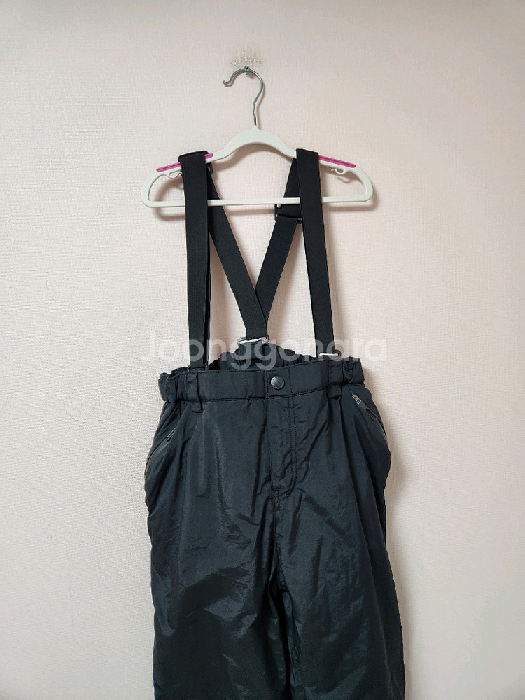 150사이즈 뱅크키즈 검정 검정멜빵 스키복 하의 바지--2