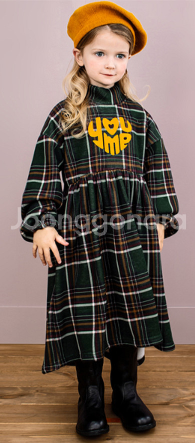 새제품) 여아 기모 원피스 [120/5-6세]--1