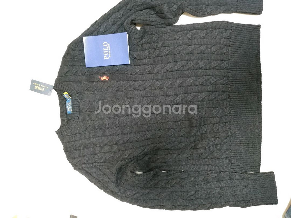 (L)폴로 케이블 꽈배기 니트 맨투맨--0