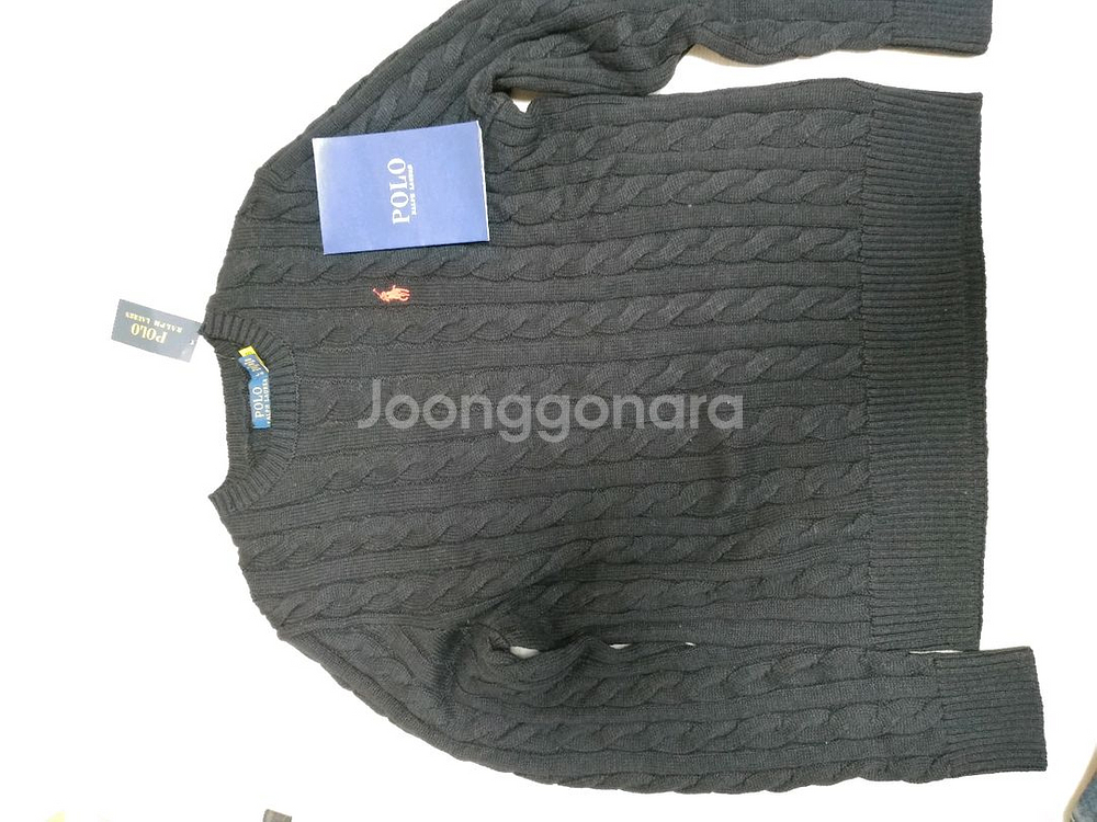 (L)폴로 케이블 꽈배기 니트 맨투맨--6