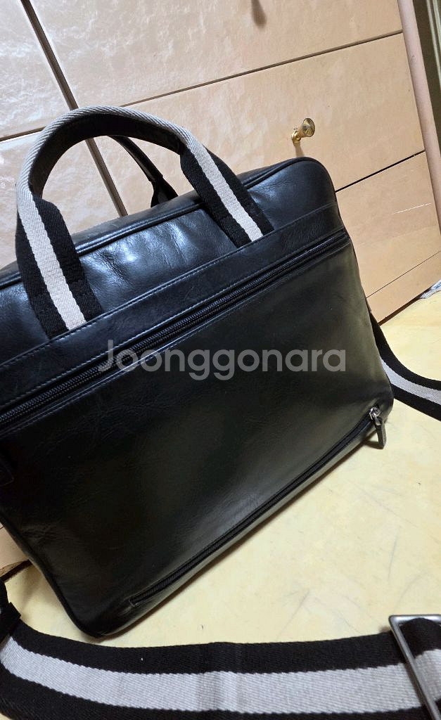 발리 정품 삼선 브리프케이스 레더--5