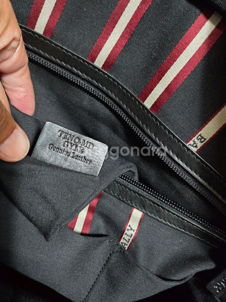 발리 정품 삼선 브리프케이스 레더--8