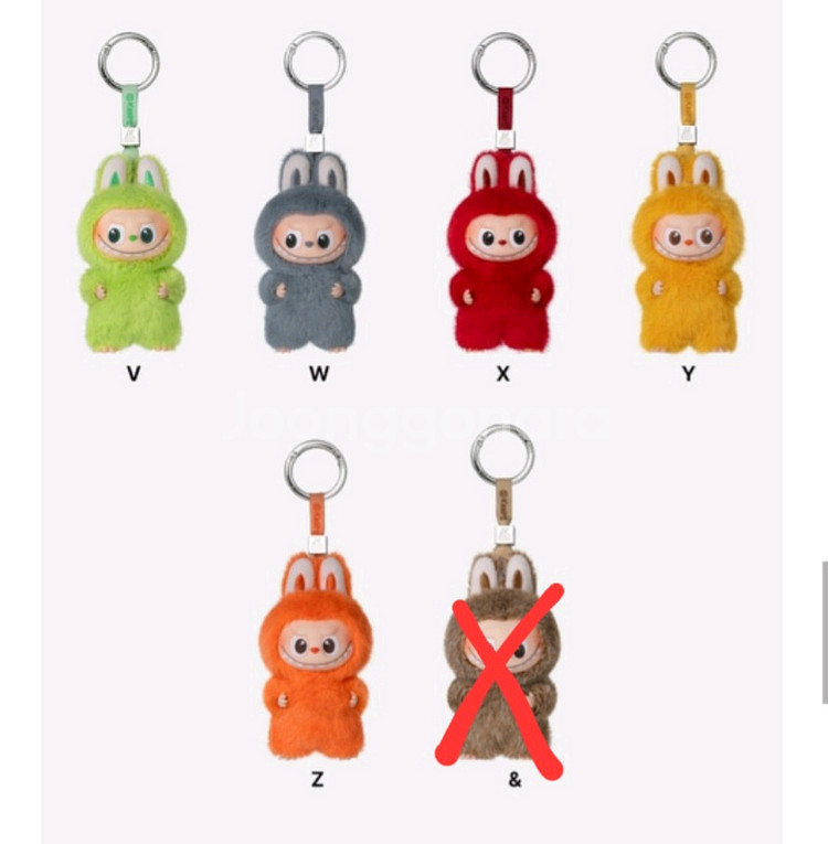 미니 라부부 내마음속 비밀번호 키링 O Q V W X Y Z--3